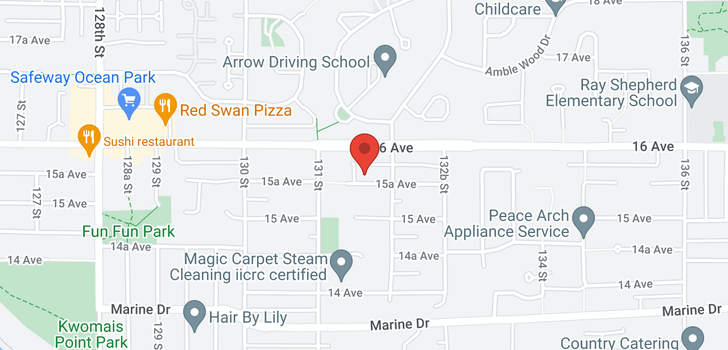map of 13161 15A AVENUE